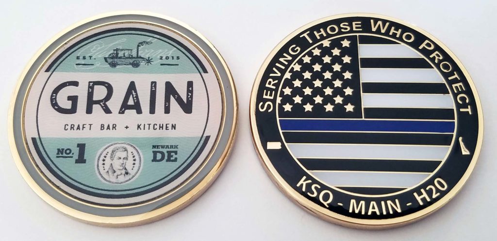 corporate private business challenge coin